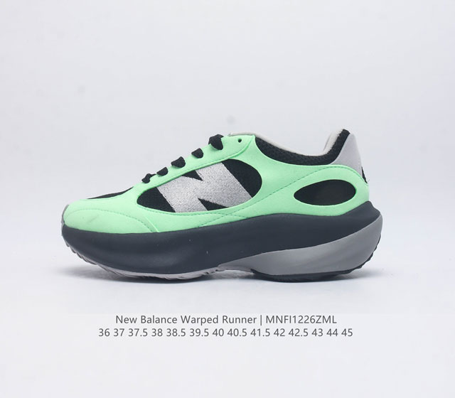 椰香扑鼻new Balance Warped Runner新款老爹鞋 厚底增高休闲复古运动跑步鞋 Beam大底提供足步弓支撑 解构皮革 用猪巴革拼接透气网眼 后