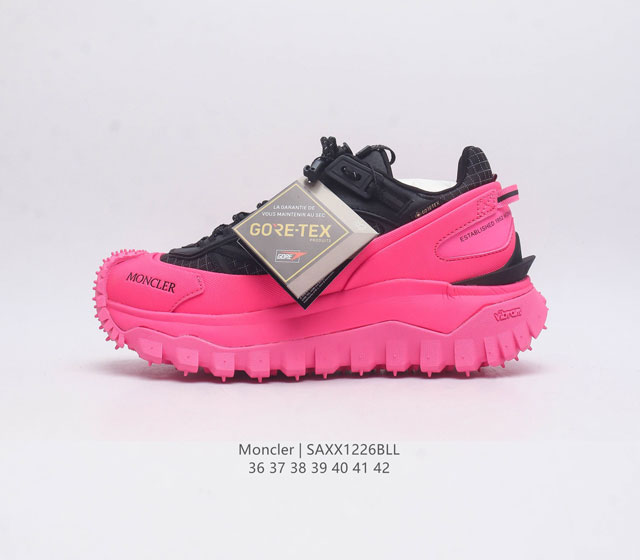 Moncler 盟可睐 蒙口 Trailgrip Gtx 抗撕裂材质山地户外运动鞋 厚底增高女鞋 鞋身采用cordura防撕裂尼龙 Gore-Tex防水材质 中