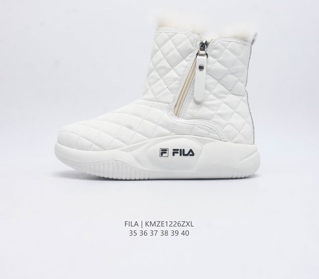 斐乐 冬季加绒 雪地靴 新款女鞋高帮靴 Fila Raf Simons Matrixspirith 意大利百年经典运动品牌 网红单品 小红书推荐爆款 Fila斐