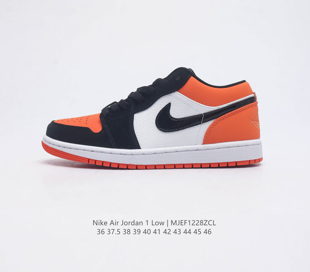 耐克 乔丹air Jordan 1 Low Aj1 乔1 乔丹1代aj1 低帮复古文化休闲运动篮球鞋 从1985 年面世的元年款汲取设计灵感 采用简洁大方的经典