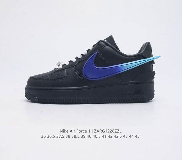 耐克 空军一号 Af1 低帮休闲运动板鞋 Ambush X Nk Air Force 1'07 Low Sp 空军一号联名 标志性的swoosh延伸至鞋跟之外