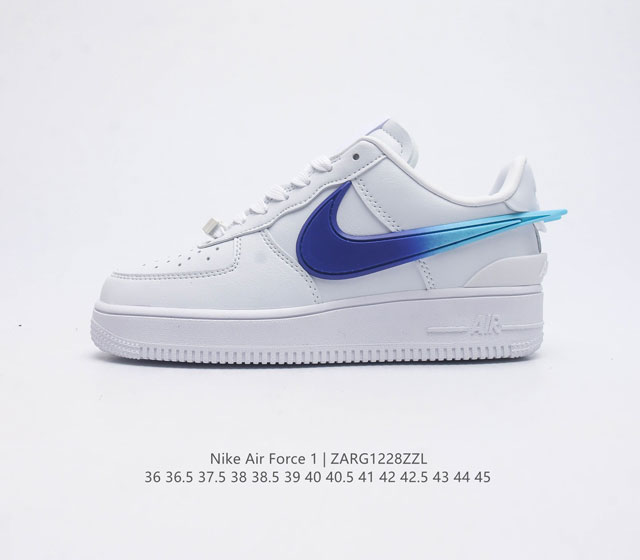 耐克 空军一号 Af1 低帮休闲运动板鞋 Ambush X Nk Air Force 1'07 Low Sp 空军一号联名 标志性的swoosh延伸至鞋跟之外