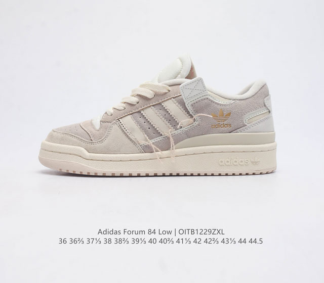 Adidas 阿迪达斯 正品三叶草 Forum Low 男女运动鞋 摩登演绎篮球风的经典鞋 英文的 Forum 是进行表达的场所 在这里 可以释放自己的热情 阐