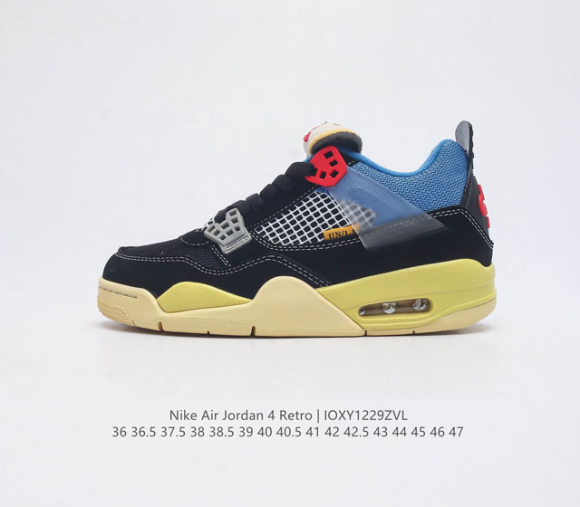 耐克 Nike Air Jordan 4 Retro Og迈克尔 乔丹aj4代乔4 中帮复古休闲运动文化篮球鞋 秉承轻量化的速度型篮球鞋设计思想完成设计 降低重