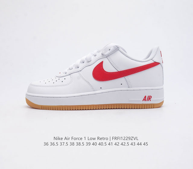 耐克 Nike Air Force 1 07 空军一号af1 低帮百搭厚底增高休闲运动板鞋 柔软 弹性十足的缓震性能和出色的中底设计 横跨复古与现代的外型结合