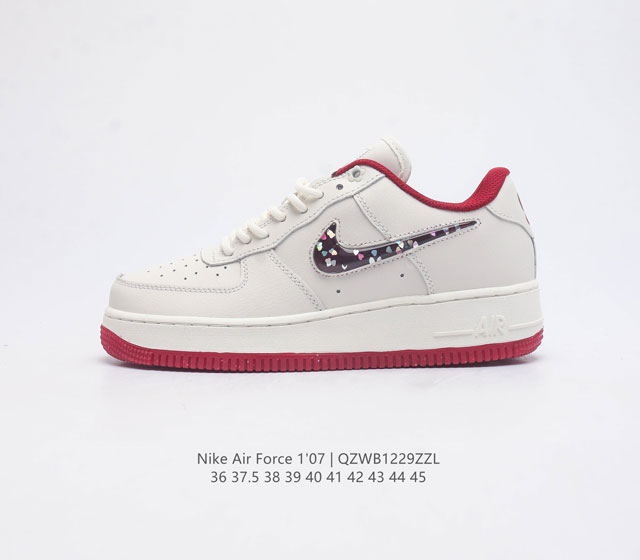 耐克 Nike Air Force 1 07 空军一号af1 低帮百搭厚底增高休闲运动板鞋 柔软 弹性十足的缓震性能和出色的中底设计 横跨复古与现代的外型结合