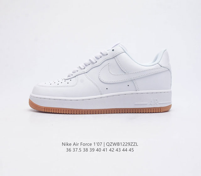 耐克 Nike Air Force 1 07 空军一号af1 低帮百搭厚底增高休闲运动板鞋 柔软 弹性十足的缓震性能和出色的中底设计 横跨复古与现代的外型结合