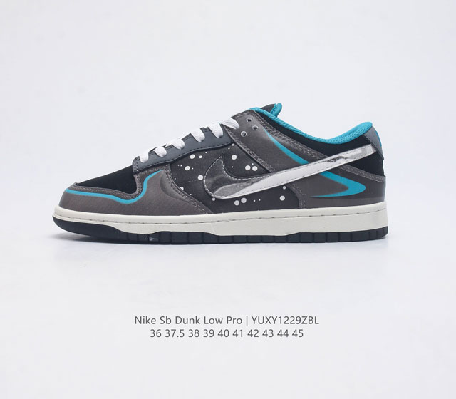 耐克 Nike Sb Dunk Low Pro 男 女滑板鞋 经典复古运动鞋 采用低帮设计 塑就经典 Dunk 风格 鞋垫后跟搭载 Zoom Air 气垫 加衬