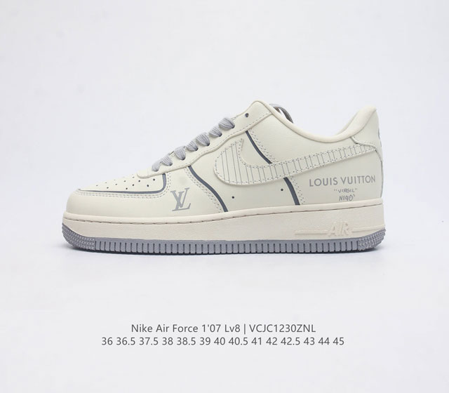 Louis Vuitton X Nike Air Force 1 Low 路易威登联名 耐克 空军一号 Af1 低帮百搭休闲厚底增高运动板鞋 柔软 弹性十足的缓