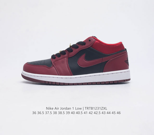 耐克 乔丹air Jordan 1 Low Aj1 乔1 乔丹1代aj1 低帮复古文化休闲运动篮球鞋 从1985 年面世的元年款汲取设计灵感 采用简洁大方的经典