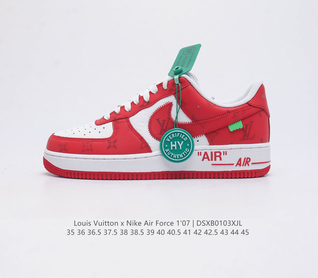 公司级 附赠送logo清洁刷 Af1耐克 Nike Air Force 1 07 Low 空军一号 原楦头原纸板 打造纯正空军版型 Lv联名 专注外贸渠道 全掌