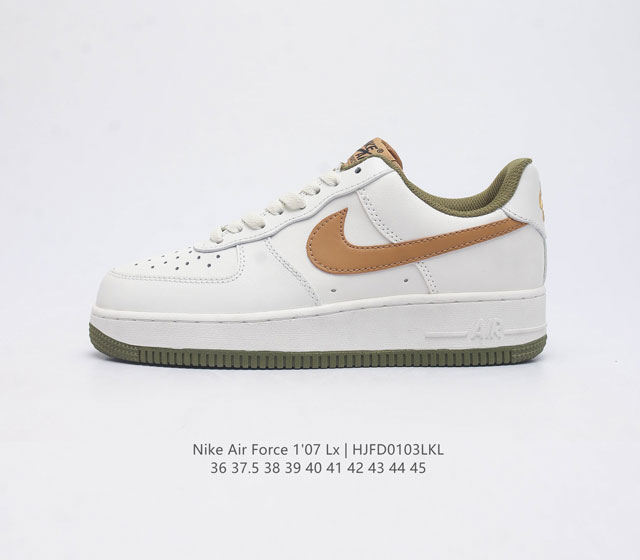 耐克 Nike Air Force 1 07 空军一号低帮百搭休闲运动鞋 厚底增高板鞋 柔软 弹性十足的缓震性能和出色的中底设计 横跨复古与现代的外型结合 造就