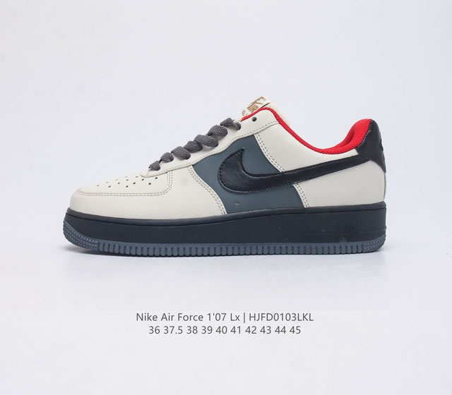 耐克 Nike Air Force 1 07 空军一号低帮百搭休闲运动鞋 厚底增高板鞋 柔软 弹性十足的缓震性能和出色的中底设计 横跨复古与现代的外型结合 造就