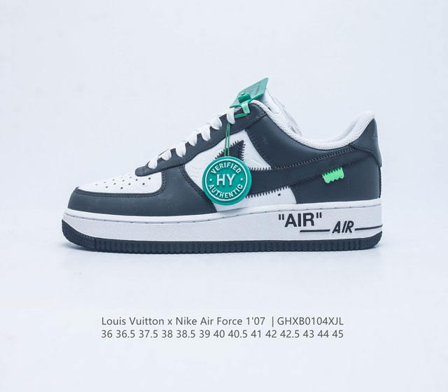 公司级 附赠送logo清洁刷 Af1耐克 Nike Air Force 1 07 Low 空军一号 路易威登 联名 原楦头原纸板 打造纯正空军版型 专注外贸渠道