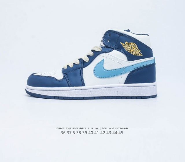 耐克 Nike Air Jordan 1 Mid 男女子篮球鞋时尚轻盈板鞋aj1乔1运动鞋 乔丹一代 高帮复古休闲篮球鞋 Air Jordan 1 Mid 搭载