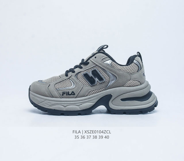 斐乐 女鞋 Fila Fusion 意大利百年经典运动品牌 网红单品 小红书推荐爆款 Fila斐乐火星鞋新款厚底增高运动鞋 复古百搭老爹鞋 斐乐潮牌文化篮球鞋