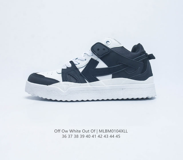 当红美潮 设计师独立品牌off-White C O Virgil Abloh Out Of Office Low-Top Leather Ow联名 箭头off-