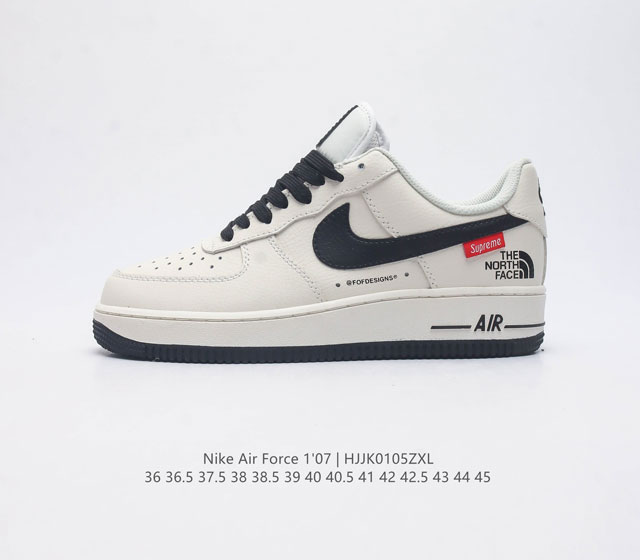 耐克 Nike Air Force 1 07 空军一号af1 低帮厚底增高百搭休闲运动板鞋 柔软 弹性十足的缓震性能和出色的中底设计 横跨复古与现代的外型结合