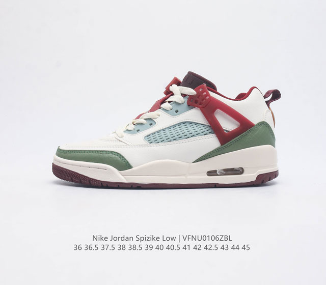 耐克 Nike Jordan Spizike Low 经典爆裂纹复古运动篮球鞋 全新低帮造型吸睛 整双鞋在融合了 Air Jordan 经典鞋款中的标志性元素之