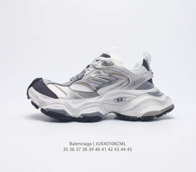 公司级balenciaga 巴黎世家 做旧老爹鞋 时尚运动慢跑鞋 配件防尘袋及附送鞋带 升级加厚鞋盒 全部采用原档案原楦数据开发 1:1比例克重 原鞋一致轻度滚