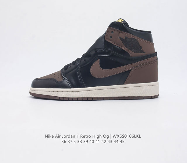 耐克 男女运动鞋 Nike Air Jordan 1 Retro High Og 乔丹一代aj1 乔1 Aj1 篮球鞋复刻运动鞋 采用软质二层皮革鞋面材质 原厂