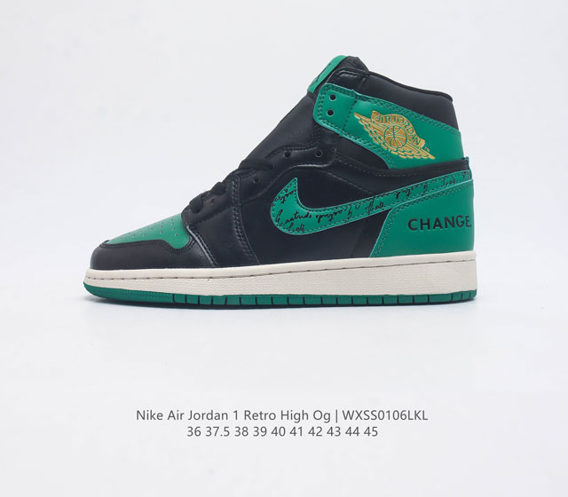 耐克 男女运动鞋 Nike Air Jordan 1 Retro High Og 乔丹一代aj1 乔1 Aj1 篮球鞋复刻运动鞋 采用软质二层皮革鞋面材质 原厂