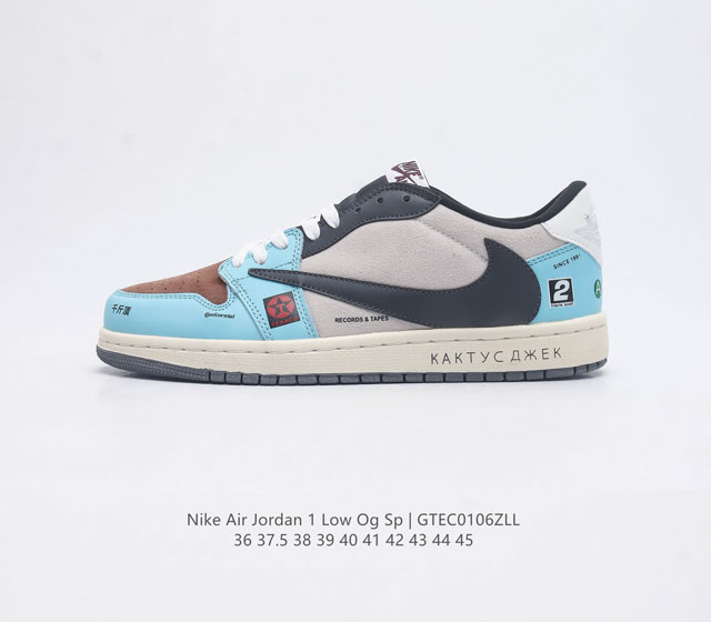 耐克 Nike Air Jordan 1 Low Og Sp Military Blue Aj1乔1 倒勾 低帮篮球鞋 Aj1 乔丹1代 Aj1 乔1 反向脚趾