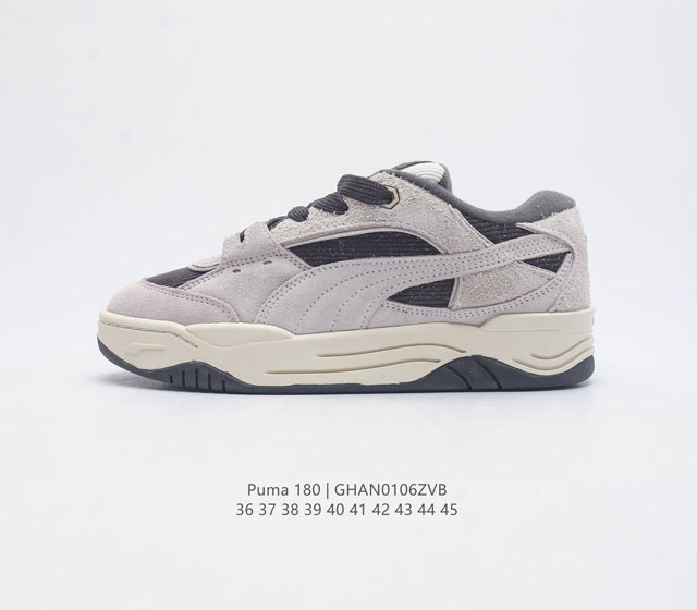 Puma 180 Night Rider 彪马 防滑耐磨低帮厚底增高休闲运动板鞋 设计灵感源自90及00一代的滑板运动文化 简约又不失设计巧思的帅气风格让它轻松