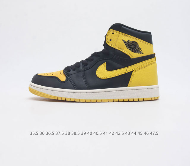 公司级 头层皮 耐克 男女运动鞋 Nike Air Jordan 1 Retro High Og 乔丹一代aj1 乔1 Aj1 篮球鞋复刻运动鞋 采用软质头层皮