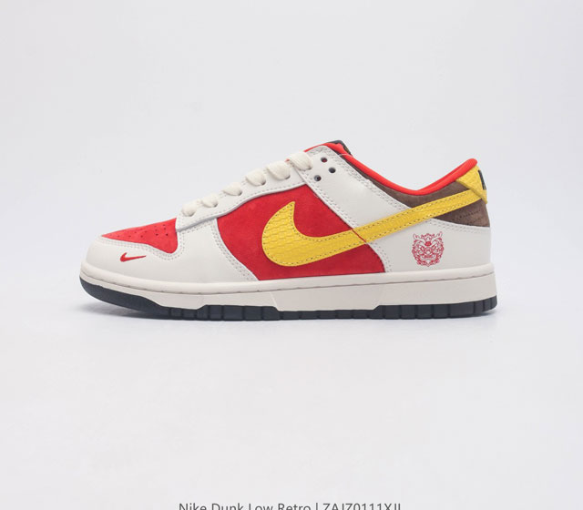 公司级nk Dunk Low 中国风-龍年限定 Sb低帮休闲板鞋 #海外官方同步发售 耐克板鞋首次融入国潮中国风元素 大红色猪八搭配米色牛皮 皮料上面印压东方神