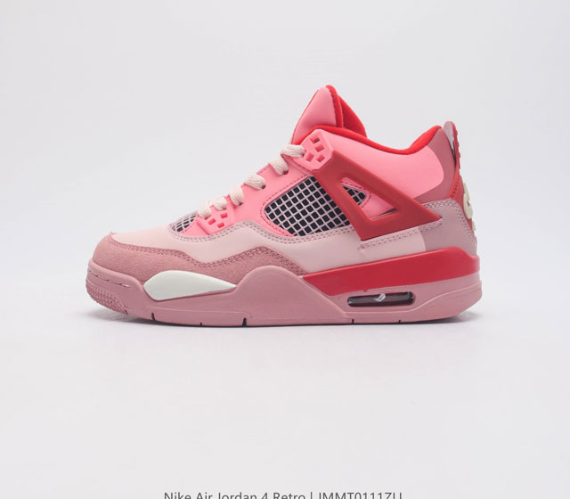 耐克 Nike Air Jordan 4 Retro Og迈克尔 乔丹aj4代乔4 中帮复古休闲运动文化篮球鞋 秉承轻量化的速度型篮球鞋设计思想完成设计 降低重