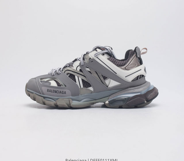 公司级法国高端奢侈品牌-巴黎世家balenciaga Track Trainers 3 0代复古野跑姥爹潮流百搭慢跑鞋 原版一致配件防尘袋及附送鞋带 全部采用原