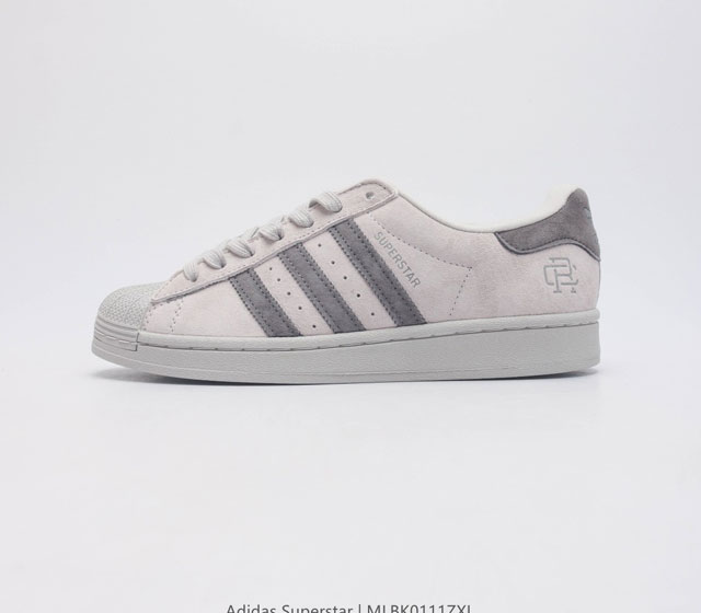 阿迪达斯 Adidas Superstar 三叶草经典贝壳头系列 新款休闲板鞋潮流男女士运动鞋 鞋面柔软皮革材质 标志性的贝壳鞋头 锯齿三条纹 简约的线条 就连