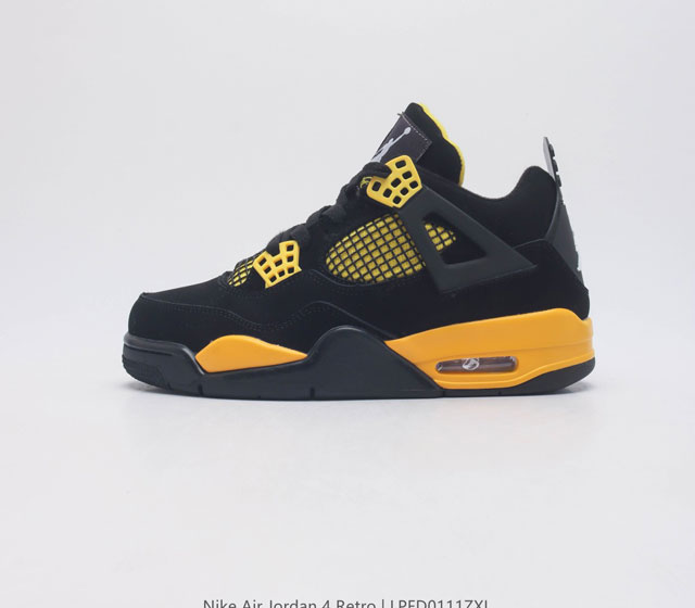 耐克 Nike Air Jordan 4 Retro Og迈克尔 乔丹aj4代 Aj4 乔4 乔丹4代 中帮复古休闲运动文化篮球鞋 秉承轻量化的速度型篮球鞋设计