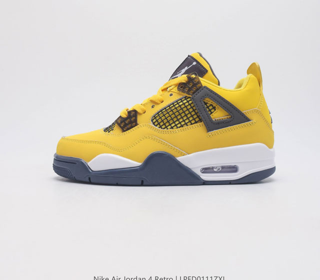 耐克 Nike Air Jordan 4 Retro Og迈克尔 乔丹aj4代 Aj4 乔4 乔丹4代 中帮复古休闲运动文化篮球鞋 秉承轻量化的速度型篮球鞋设计