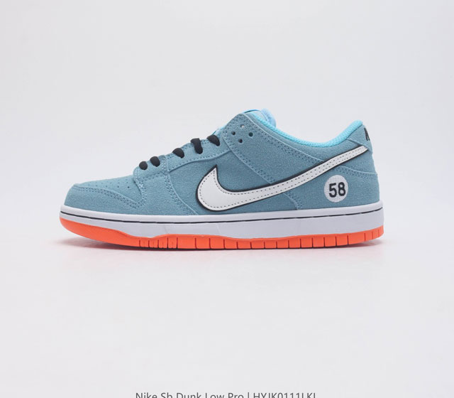 耐克 Nike Sb Dunk Low Pro 男 女滑板鞋 经典复古运动鞋 采用天然皮革 经久耐穿 塑就如元年款 Dunk 般的复古质感 鞋头透气孔 搭配鞋口