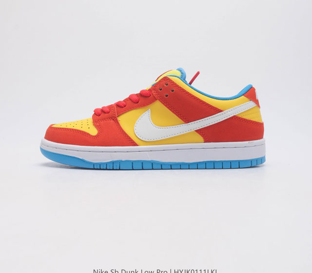 耐克 Nike Sb Dunk Low Pro 男 女滑板鞋 经典复古运动鞋 采用天然皮革 经久耐穿 塑就如元年款 Dunk 般的复古质感 鞋头透气孔 搭配鞋口