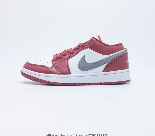 特价头层皮 耐克 乔丹1代 Air Jordan 1 Low Aj1 乔1 低帮复古文化休闲运动篮球鞋 此款鞋从1985 年面世的元年款汲取设计灵感 采用简洁大