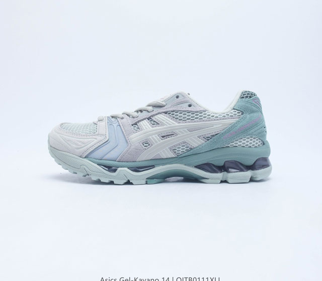 亚瑟士 Asics Gel-Kayano 14 公司级版本运动休闲透气专业缓震慢跑鞋 采用工程弹性双层再生网格密度鞋面材质 后跟3D可视gel缓震乳胶物料 升级