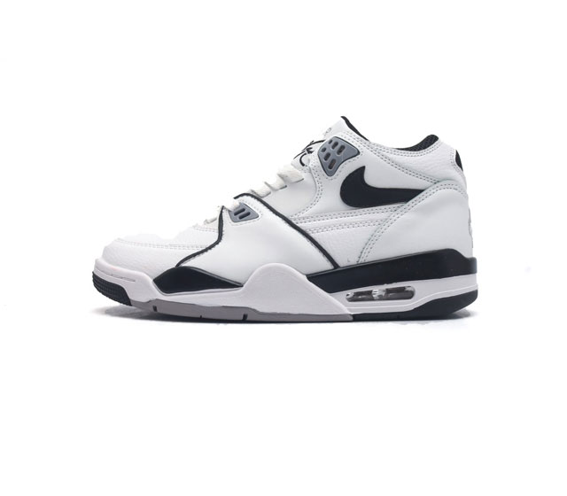 Nike 耐克 采用硬质牛巴革鞋面材质复古气息十足 全新配色 耐克nike Air Flight 89 True Blue 飞行兄弟89系列中帮复古休闲运动文化