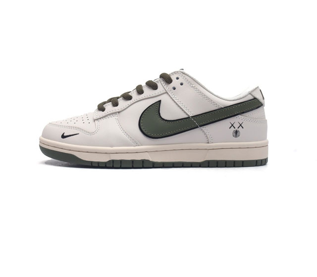 公司级nk Sb Dunk Low Kaws联名-白绿勾 周年高端定制 低帮休闲板鞋 #定制鞋盒 大厂纯原品质出货 超高清洁度 皮料切割干净无任何毛边 细节完美