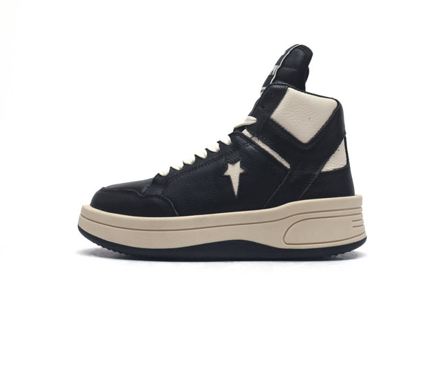 Converse All Star 高帮女鞋厚底增高 一星匡威全明星复古 休闲运动硫化百搭板鞋 经典全皮革鞋学院风学生鞋 这个系列是匡威最古老的系列了 是匡威品