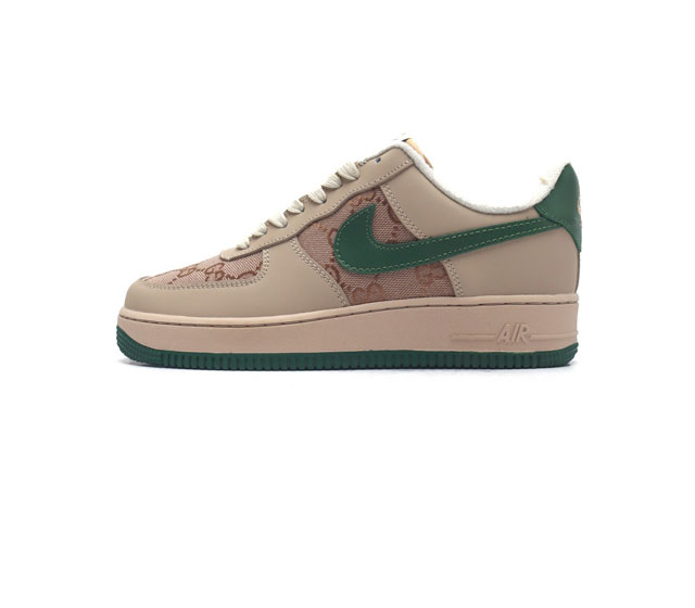 耐克nk Air Force 1 Low 空军一号gucci 联名 原楦头原纸板 纯正空军版型专注外贸渠道 全掌内置蜂窝气垫 原厂中底钢印 拉帮完美 类型 男女