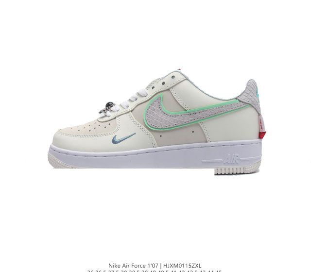 耐克 Nike Air Force 1 07 空军一号af1 低帮百搭厚底增高休闲运动板鞋 柔软 弹性十足的缓震性能和出色的中底设计 横跨复古与现代的外型结合