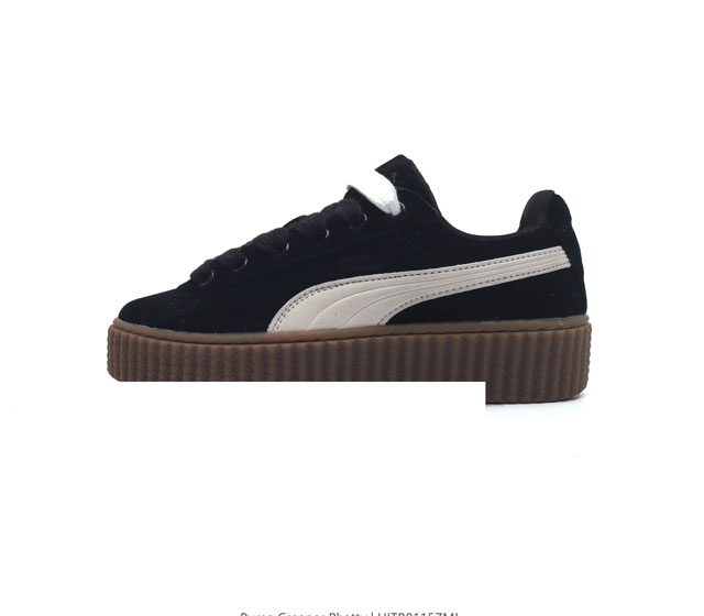 彪马 蕾哈娜fenty X Puma Creeper Phatty 全新联名鞋款 中性运动鞋 男女板鞋 采用品牌标志性的麂皮 厚底设计 搭配刚性橡胶 Creep