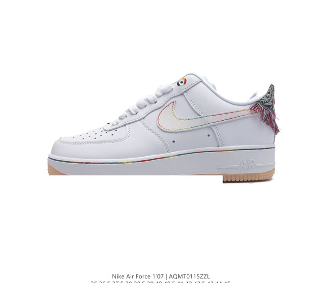 耐克 Nike Air Force 1 07 空军一号af1 低帮百搭厚底增高休闲运动板鞋 柔软 弹性十足的缓震性能和出色的中底设计 横跨复古与现代的外型结合