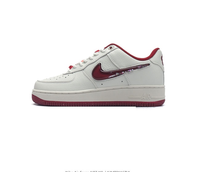 耐克 Nike Air Force 1 07 空军一号af1 低帮百搭厚底增高休闲运动板鞋 柔软 弹性十足的缓震性能和出色的中底设计 横跨复古与现代的外型结合