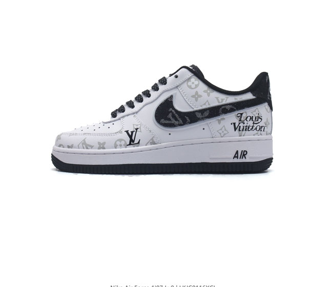 Louis Vuitton X Nike Air Force 1 Low 路易威登联名 耐克 空军一号 Af1 低帮百搭休闲厚底增高运动板鞋 柔软 弹性十足的缓