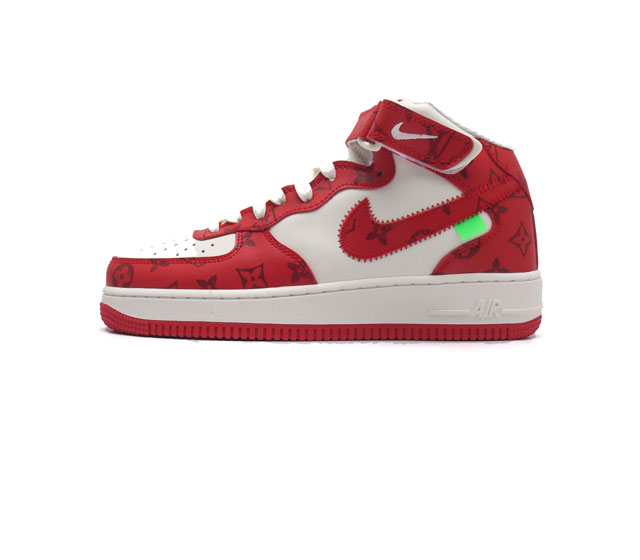 耐克 Nike Air Force 1 07 空军一号 Af1 中帮魔术贴百搭休闲运动板鞋路易威登联名 Nike Air Force 1 '07 Mid 空军一