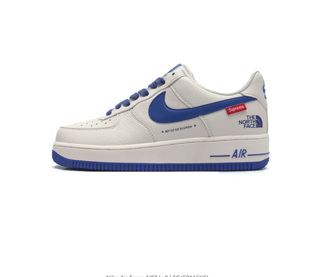 耐克 Nike Air Force 1'07 X Supreme X The North Face Sup 北面 三方联名空军一号低帮厚底增高百搭运动板鞋 原楦